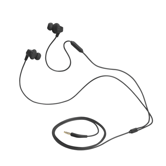 JBL Endurance Run 2 Wired - Black - Waterproof Wired Sports In-Ear Headphones - Detailshot 3 image number null
